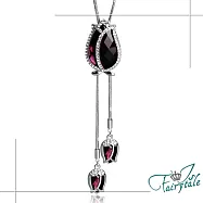 【伊飾童話】魅惑鬱金香*水晶鑽流蘇伸縮長鍊 紫