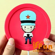 【iSFun】大頭娃娃兵*矽膠USB保溫杯墊 紅