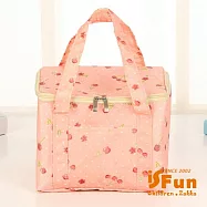 【iSFun】外出野餐*牛津方型保溫保冷便當袋 粉櫻桃