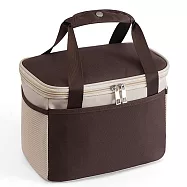 【iSFun】極簡日式*大容量手提保冷保溫便當包 咖