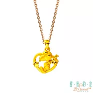 甜蜜約定2SWEET 出發的力量史奴比Snoopy立體黃金墜子 送黑皮繩項鍊