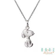 甜蜜約定2SWEET 勇敢向前史奴比Snoopy純銀墜子 送黑皮繩項鍊