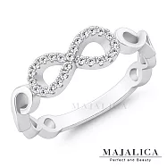 Majalica女戒尾戒無限夢想甜美淑女款戒指925純銀尾戒新春開運防小人單個價格PR8041 8 銀色美國圍8號