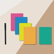 Neo smartpen| M1+ 智慧筆 經典黑 飛行計劃筆記本/手帳系列 【買就送會議紀錄】 活潑黃(橫線)x琉璃綠(週)