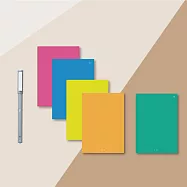 Neo smartpen| M1+ 智慧筆 朦朧灰 飛行計劃筆記本/手帳系列 【買就送會議紀錄】 活潑黃(橫線)x琉璃綠(週)