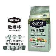 ownat 歐娜特 12kg 無穀天然鮮肉糧 全齡犬 熟齡犬 放牧雞肉與火雞 放牧小羔羊 腸胃關節保健 挑嘴低敏配方 - 全齡犬(大顆)放牧雞與火雞 腸胃12kg