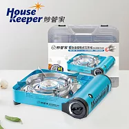 妙管家 3.2kW 鋁合金磁吸式防風瓦斯爐/卡式爐 X-3301M 金屬銀/薄荷藍 薄荷藍