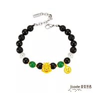 J’code真愛密碼金飾 大甲媽 有求必應貔貅硬金寶石手鍊_男款