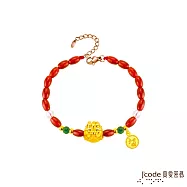 J’code真愛密碼金飾 大甲媽 有求必應貔貅硬金寶石手鍊_女款