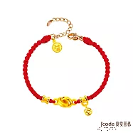 J’code真愛密碼金飾 大甲媽 財富結緣硬金編繩手鍊
