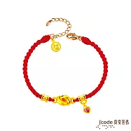 J’code真愛密碼金飾 大甲媽 姻緣結緣硬金編繩手鍊