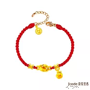 J’code真愛密碼金飾 大甲媽 平安結緣硬金編繩手鍊