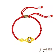 J&rsquo;code真愛密碼金飾 大甲媽 賺大錢錢母硬金編繩手鍊