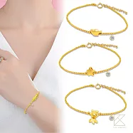 【TLH】黃金墜編織手鍊 純金999 多選 一定賺 約重0.03錢±0.01 A.納福古錢