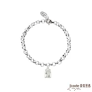 J’code真愛密碼銀飾 大甲媽 金榜文昌平安符純銀手鍊 垂吊式(兒童鍊長)