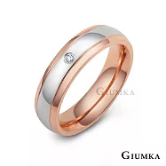 GIUMKA情侶鋼戒幸福築夢男女情人對戒黑色/玫金色單個價格 MR00574 3 玫金色細版美國圍3號