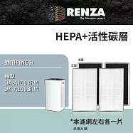 適用 Pinoh 品諾 超級大王 DA-A1001RW 二合一HEPA+顆粒活性碳濾網 2片裝 可替換DA-A01濾網
