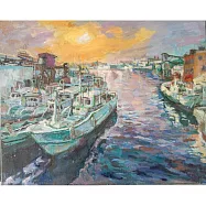 【玲廊滿藝】胡令豪-東港風情畫72x91cm