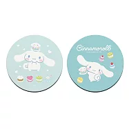 【Sanrio 三麗鷗】軟式珪藻土吸水杯墊 珪藻土杯墊 杯墊 (2入/組) (10*10*0.5cm) 藍色馬卡龍/圓