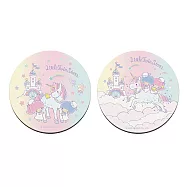 【Sanrio 三麗鷗】軟式珪藻土吸水杯墊 珪藻土杯墊 杯墊 (2入/組) (10*10*0.5cm) 雲朵雙子星/圓