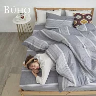 《BUHO》台灣製LYOCELL萊賽爾4.5x6.5尺單人兩用被(套)+枕套二件組-台灣製 《暝色浮隱》