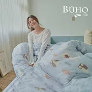 《BUHO》台灣製LYOCELL萊賽爾4.5x6.5尺單人兩用被(套)+枕套二件組-台灣製 《秘境遊記》