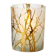 《Philippi》磨砂玻璃燭台(金枝10cm) | 蠟燭臺 燭座