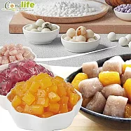 [Conalife] 台南隱藏美食包心粉圓(300克&plusmn;10%/包)- 小流沙湯圓-芝麻+小流沙湯圓-花生+綜合芋地瓜圓+地瓜小粉角 ├4包/組┤