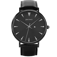 Te amo 系列黑色真皮對錶手錶經典男款 / JE-12101