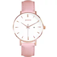 Te amo 系列粉色真皮對錶手錶鑽石女款 / JE-12201