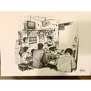 【玲廊滿藝】李曙初-台南的冰涼攤21x29.7cm