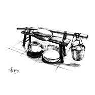 【玲廊滿藝】李曙初-偎粿21x29.7cm