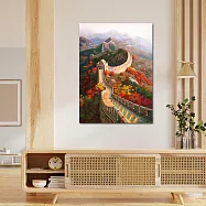 【御畫房】萬里長城 國家一級畫師手繪油畫60×90cm VF-105 (客製商品)