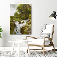 【御畫房】山谷飛瀑之二 國家一級畫師手繪油畫60×90cm VF-108 (客製商品)