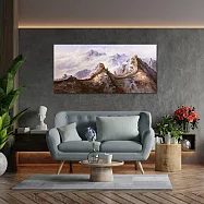 【御畫房】萬里長城 國家一級畫師手繪油畫60×120cm VF-112 (客製商品)
