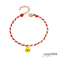 J’code真愛密碼金飾 真愛-卡娜赫拉的小動物-愛戀P助和粉紅兔兔硬金編織手鍊
