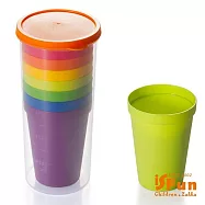 【iSFun】彩虹小畫家*多功能防摔漱口塑膠水杯7件組