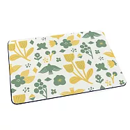 【自創系列】軟式珪藻土吸水地墊 北歐風 珪藻土 地墊 (60*40*0.5cm) 印花黃綠
