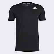 Adidas Tf Ss [GM5037] 男 短袖上衣 運動 訓練 健身 吸濕 排汗 壓縮版型 亞洲版 黑 L 黑