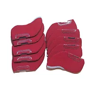 高爾夫視窗型鐵桿套 10入 可看到桿號 紅色