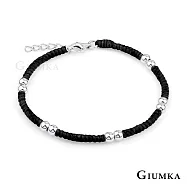 GIUMKA五路財神手鍊925純銀蠶絲蠟繩手繩新春開運招財推薦 單個價格 MHS05016 16 H款黑色約18CM