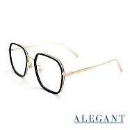 【ALEGANT】韓流復古釉光金溫莎圈橢圓光學框UV400濾藍光眼鏡