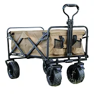 【JP嚴選-捷仕特】戶外摺疊多功能8吋露營拉車(附收納袋) 沙漠鷹