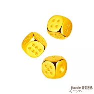 J&rsquo;code真愛密碼金飾 天生贏家骰子硬金擺件-三顆