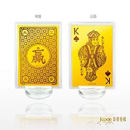 J&rsquo;code真愛密碼金飾 贏家黃金撲克牌-黑桃K