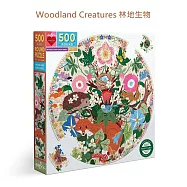 eeBoo 500片圓形拼圖 &ndash; 林地生物 Woodland Creatures 500 Piece Round Puzzle