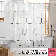 JIAGO 簡約風格防水防霉浴簾 大方格