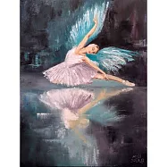 【玲廊滿藝】Miu.ch-芭蕾舞者~天鵝湖42x31cm