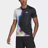 Adidas Tennis Wc Tee [HT3527] 男 短袖上衣 運動 網球 透氣 修身 酷涼 亞洲版 黑白 藍 XL 黑/水藍