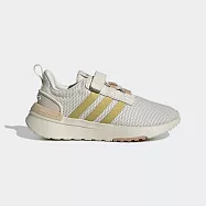 Adidas Racer TR21 C [GW6585] 中童 慢跑鞋 運動 休閒 魔鬼氈 輕量 舒適 愛迪達 奶茶 金 21 米/金